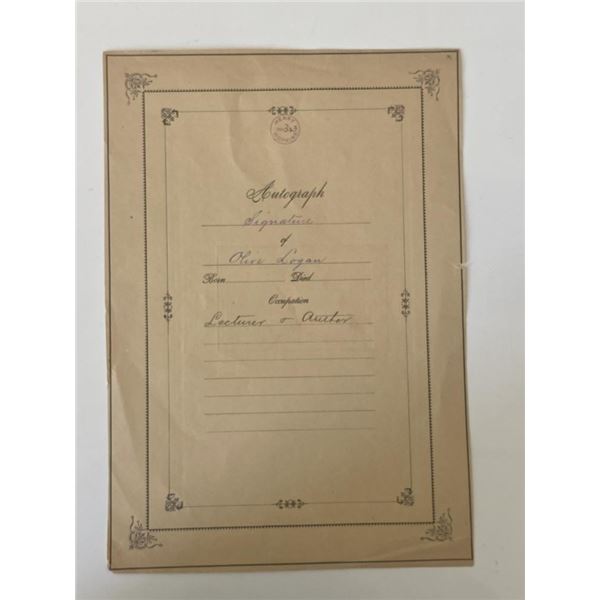 Olive Logan document