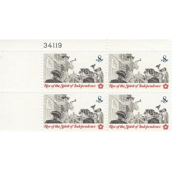 Rise of the Spirit of Independence Plate Block