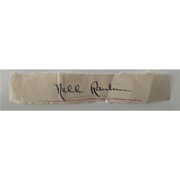 Operatic soprano Nell Rankin original signature