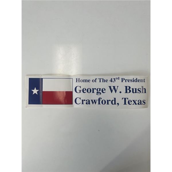 George W. Bush home state Texas bumper sticker