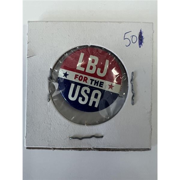Lyndon B. Johnson Presidential campaign pin