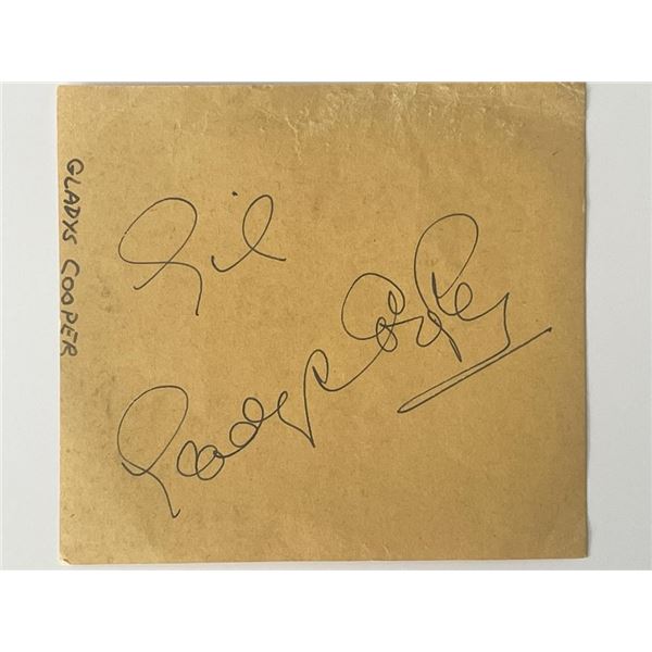 Actress Gladys Cooper autograph note