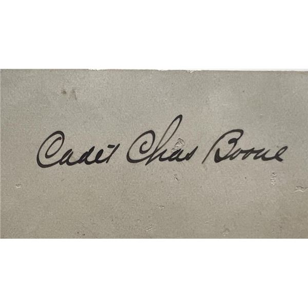 Cadet Chas Boone original signature