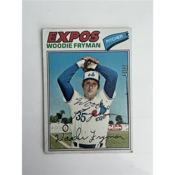 Montreal Expos Woody Fryman signed trading card