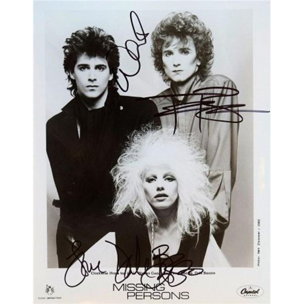 Missing Persons signed promo photo