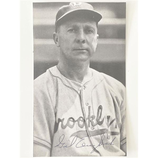 Baseball player Gil English signed photo