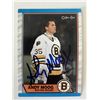 Image 1 : Boston Bruins Andy Moog 1989 O-Pee-Chi #160 signed trading card