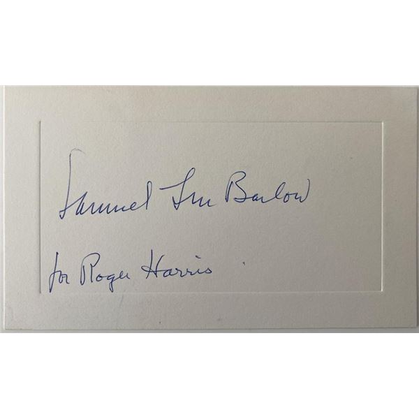 Samuel L. M. Barlow II original signature