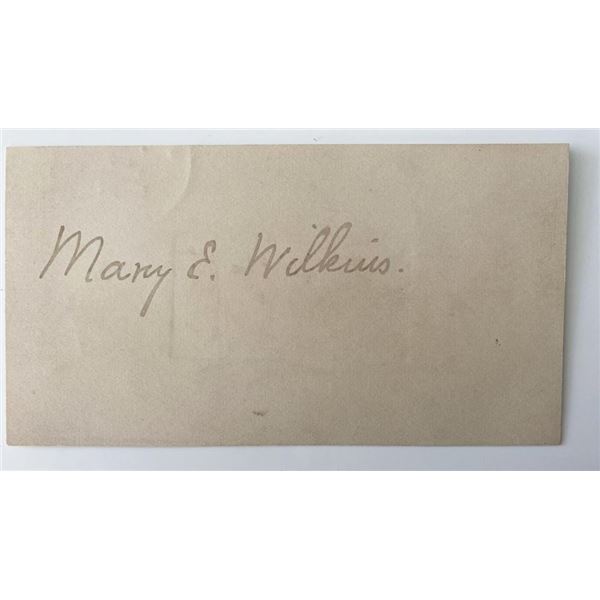 Author Mary E. Wilkins original signature