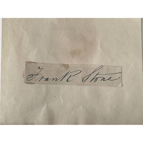 Painter Frank Stone signature cut