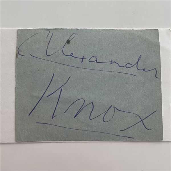 Alexander Knox signature cut