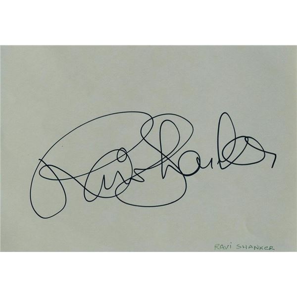 Woodstock Ravi Shanker signature slip