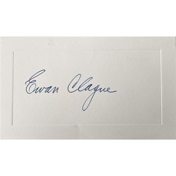 Ewan Clague original signature
