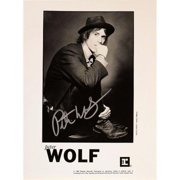 Peter Wolf signed promo photo