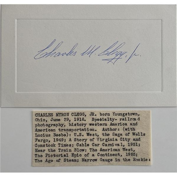 Charles M. Clegg Jr. original signature and bio