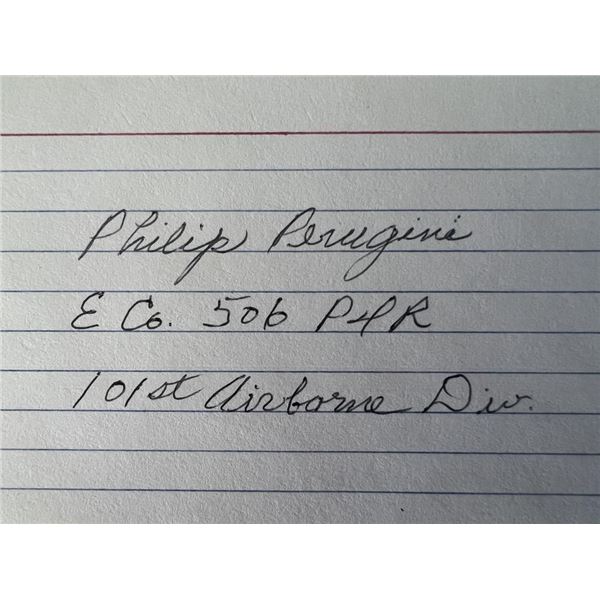 WWII Philip Perugini original signature