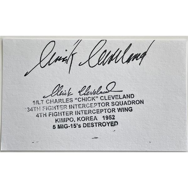 USAF Charles Cleveland signature cut