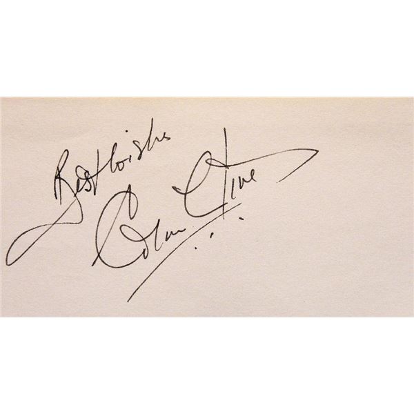 Colin Clive signature slip