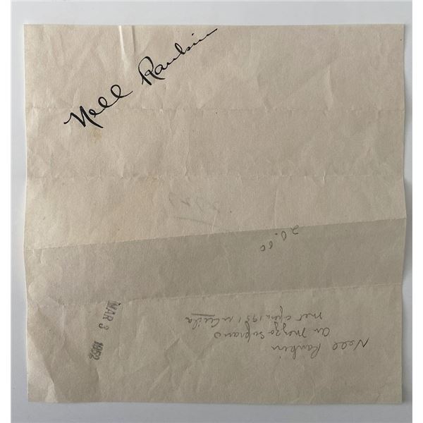 Operatic Soprano Nell Rankin Original Signature