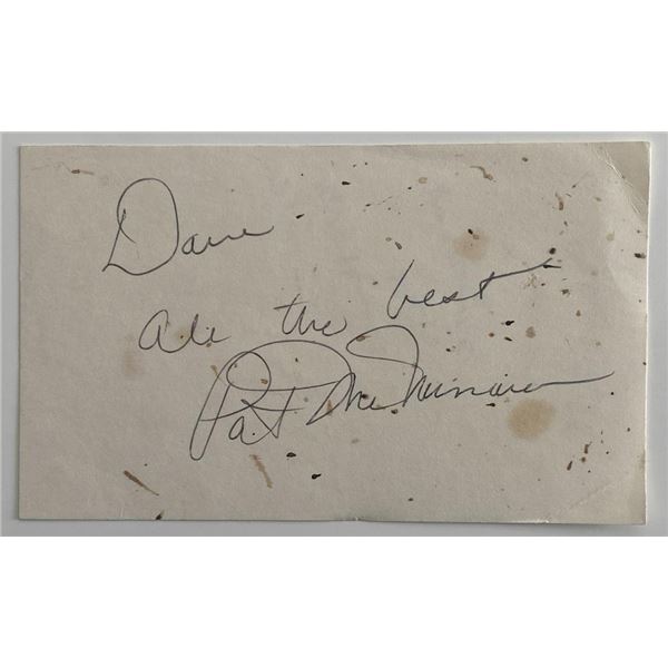 Pat McNamara original signature