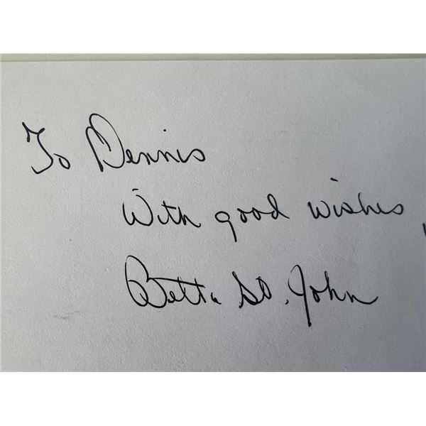 Betta St. John original signature