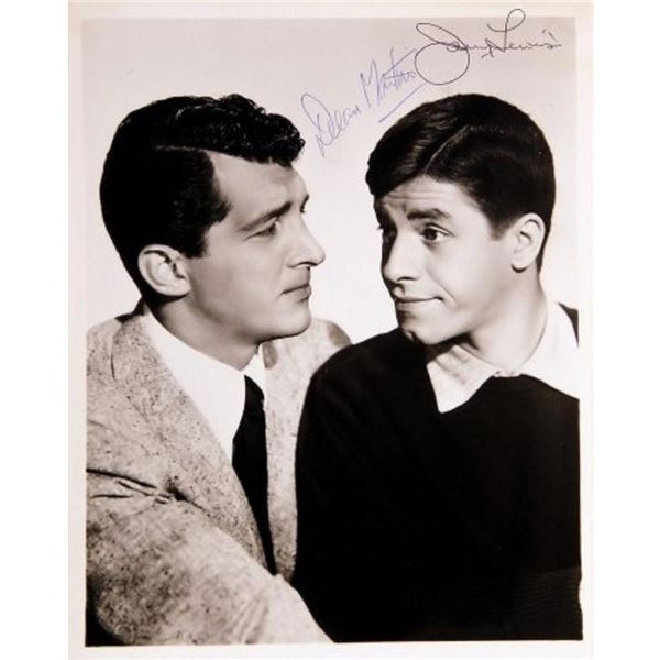 Dean Martin and Jerry Lewis signed photo