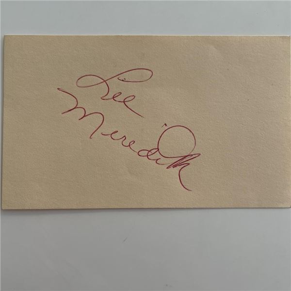 Lee Meredith signature cut