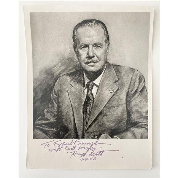 Hugh Scott signed photo