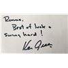 Image 1 : PGA champion  Ken Green signed note