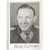 Image 1 : WWII Heinz Lange signed photo