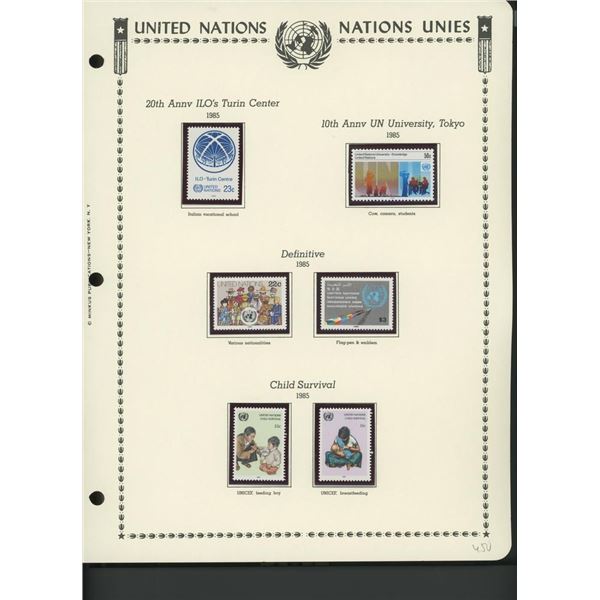 United Nations New York Stamps 1985