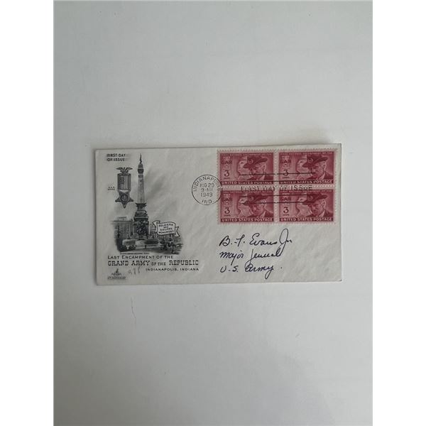 Major General Benjamin Franklin Evans Jr. signed FDC