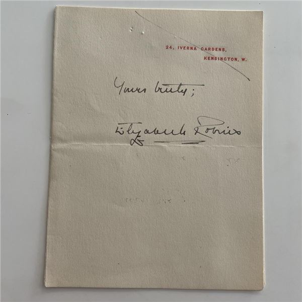 Elizabeth Robins signature cut