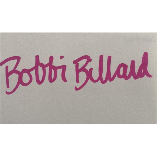 Bobbi Billard original signature
