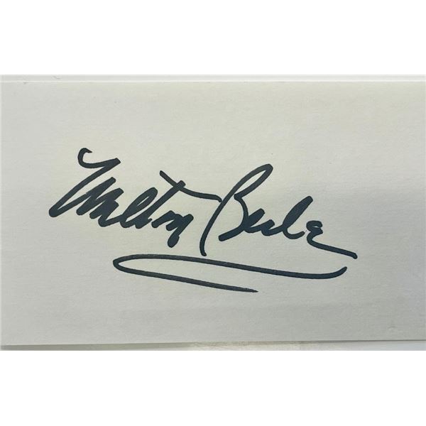 Milton Berle autograph note