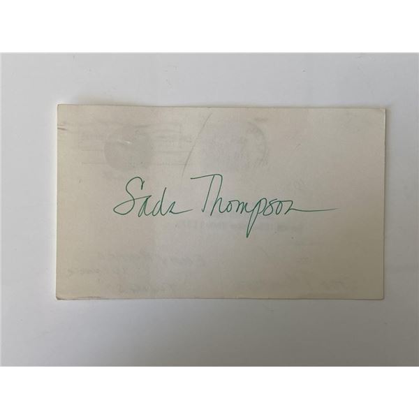 The Adventures Of Huckleberry Finn Sada Thompson original signature