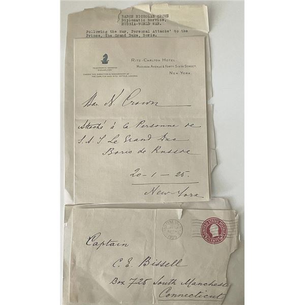 Baron Nicholas Crown signed letter