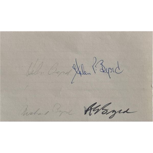 Helen and Michael Byrd original signature