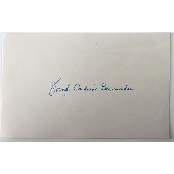Cardinal Joseph Bernardin original signature