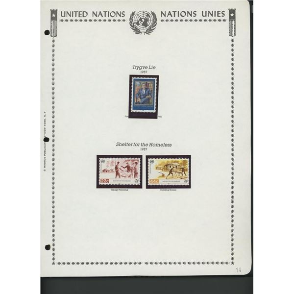 United Nations New York Stamps 1987