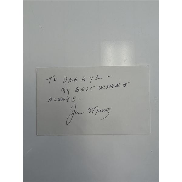 Comedian Jan Murray original signature