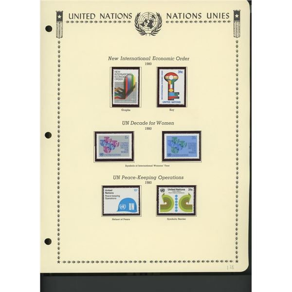 United Nations New York Stamps 1980