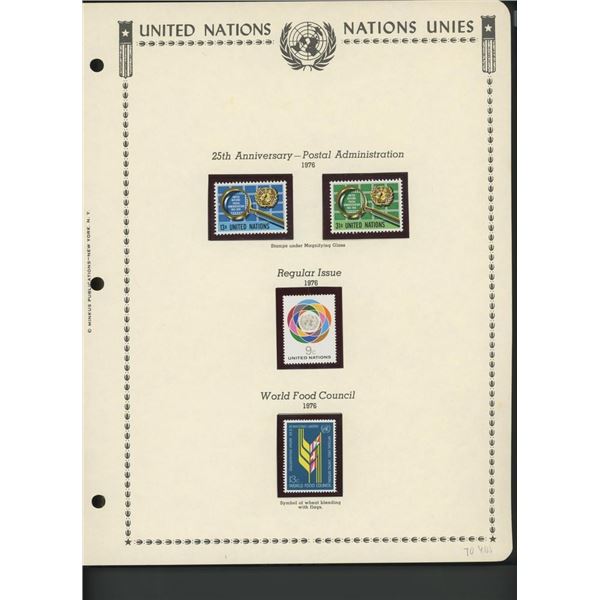 United Nations New York Stamps 1976