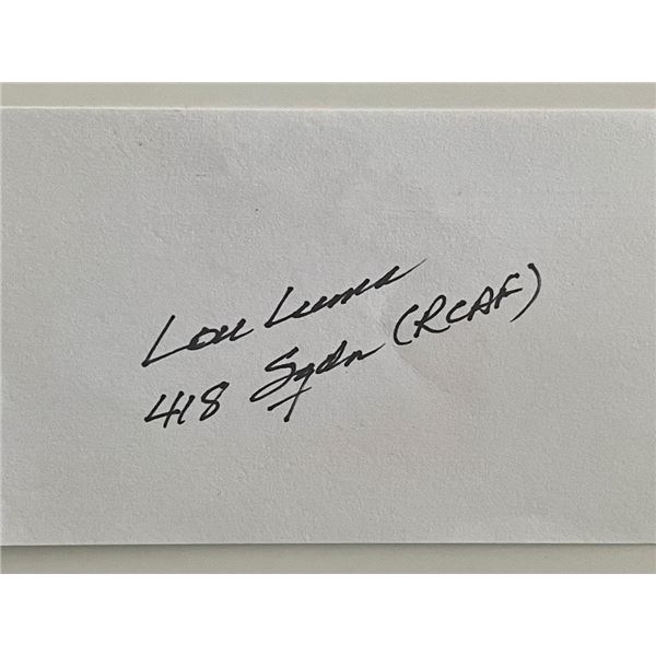 WWII Amercian Mosquito ace Lou Luma original signature