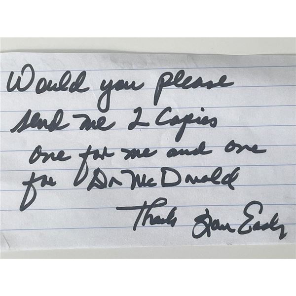 Dr Thomas Gasley signed note