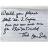 Image 1 : Dr Thomas Gasley signed note