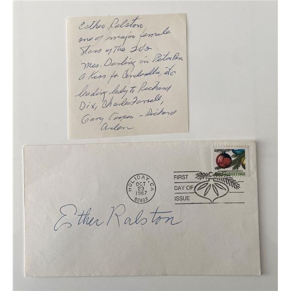 Leading Lady Esther Ralston signed cover