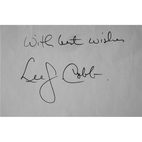 Death of a Salesman Lee J. Cobb signature slip