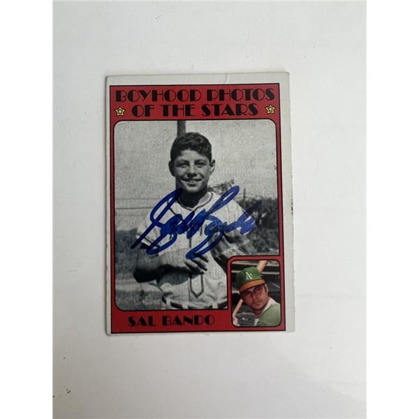 Oakland A's Sal Bando signed trading card