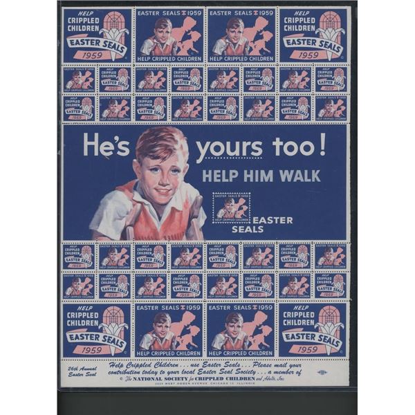 Easter Seals Stamp Sheet